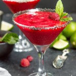 Alcoholic Drinks – BEST Raspberry Margarita Recipe – Easy and Simple Frozen Blended Margarita - How To Make Homemade Margarita