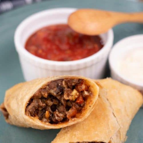 Easy Taco Egg Rolls – Best Homemade Ground Beef Taco Egg Roll Recipe – Finger Food - Appetizers – Snacks - Party Food – Quick – Simple