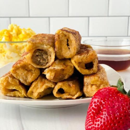 Easy French Toast – Best Homemade Sausage Stuffed French Toast Roll Ups Recipe – {Easy} Breakfast – Dinner – Snacks – Desserts – Quick – Simple