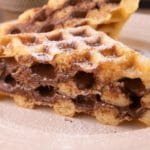 Easy Waffles – Best Homemade Stuffed Nutella Waffle Recipe – {Easy} Breakfast – Dinner – Snacks – Desserts – Quick – Simple