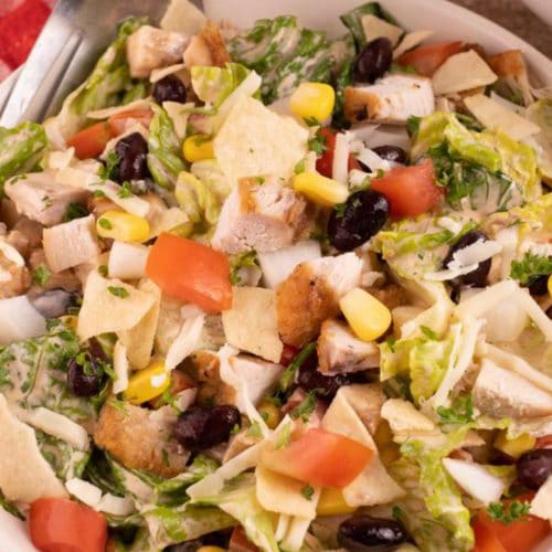 Easy Salad – Best Homemade Tex Mex Chicken Chopped Salad Recipe – {Easy} Lunch – Dinner – Snacks – Side Dishes – Quick – Simple