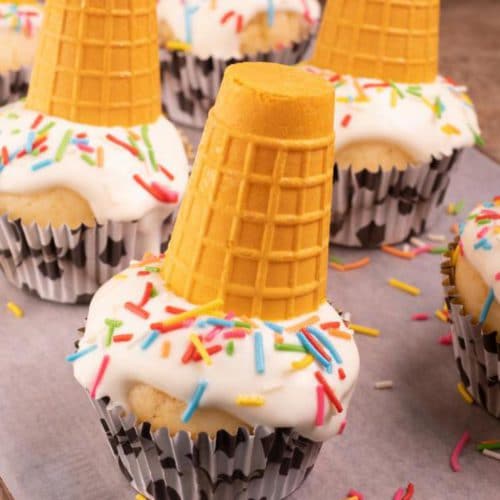 Easy Cupcakes – Best Melting Ice Cream Cone Cupcake Recipe – Desserts – Snacks – Kids Party Food