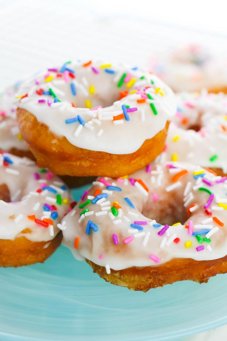 Vanilla Glazed Biscuit Donuts
