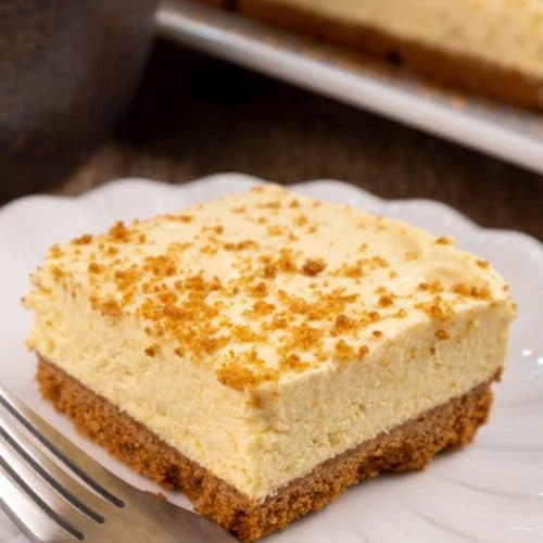 Easy No Bake Pumpkin Cheesecake Bars – BEST Pumpkin Cheesecake Recipe – Snacks – Desserts – Party Food