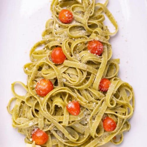 Christmas Tree Pasta - BEST Pasta Recipe – {Easy} Holiday Idea – Party Food – Dinner