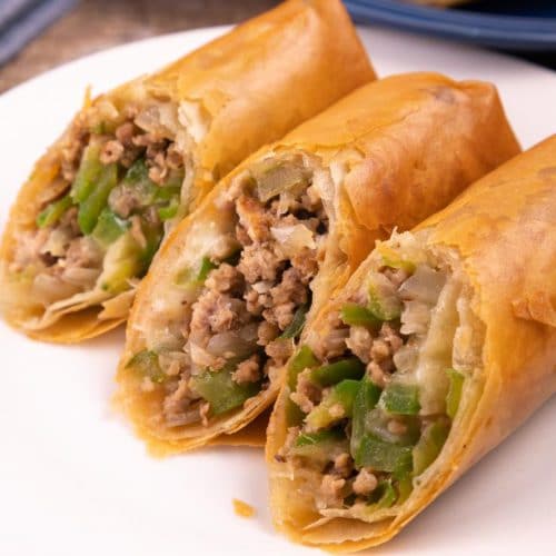 Easy Cheesesteak Egg Rolls – Best Appetizers – Dinner – Lunch - Party Food – Quick – Simple