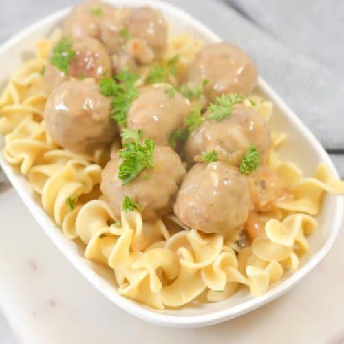 5 Ingredient Meatball Stroganoff - Easy Budget Meal Recipe - Dinner - Lunch - Party Food