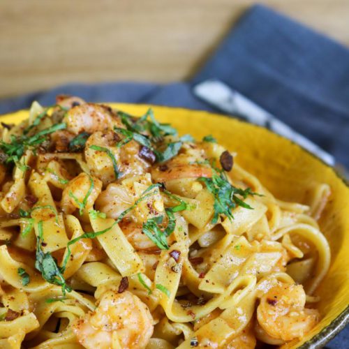 Shrimp Teriyaki Pasta – Best Homemade GF Recipe – Dinner – Lunch - Party Food