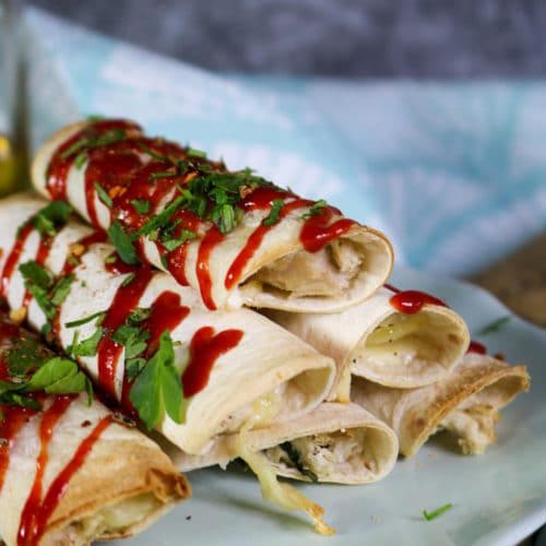Best Chicken Alfredo Taquitos – Easy Homemade Taquitos Recipe – Finger Food – Appetizers – Snacks – Party Food – Quick – Simple