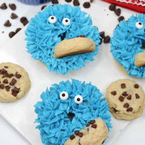 Cookie Monster Donuts - Easy Kids Party Food