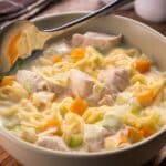 Creamy Chicken Ramen Soup - Easy Meal Recipe - Dinner - Lunch - Party Food
