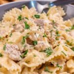 Bow Tie Pasta Alfredo - Easy Meal Recipe - Dinner - Lunch - Party Food